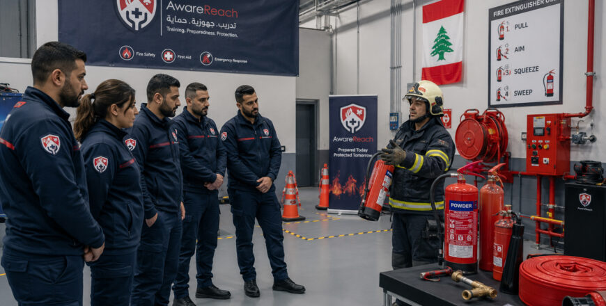 Advanced fire fighting officer training Lebanon — AwareReach Training Centre