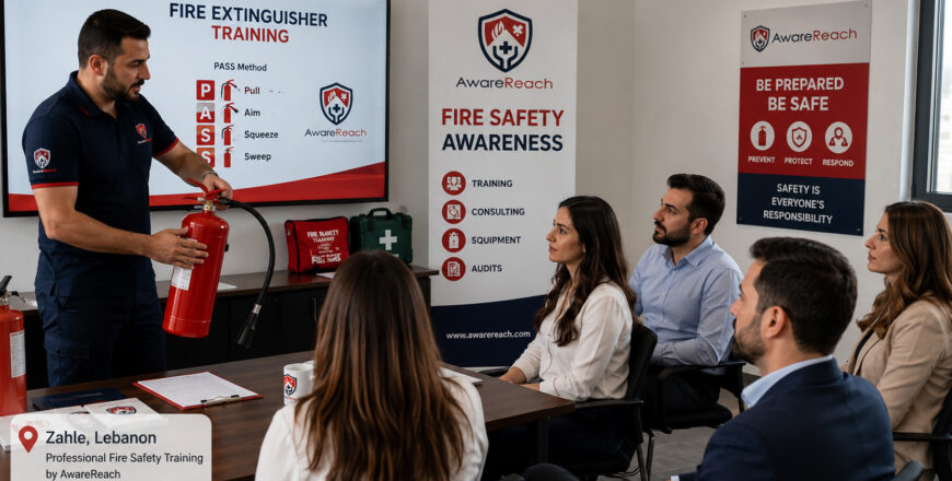 Fire extinguisher training Lebanon — AwareReach Training Centre