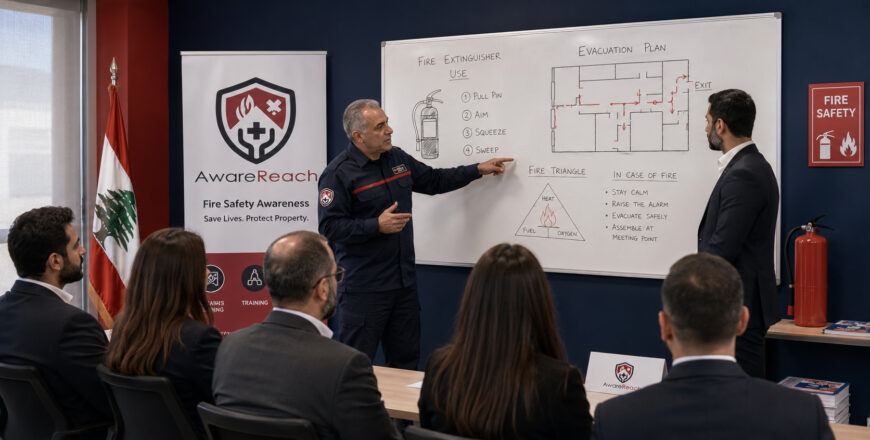 Fire safety instructor training Lebanon — AwareReach Training Centre